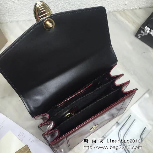BVLGARI寶格麗 專櫃新款 蛇頭扣環 漆皮手提肩背斜挎包 可拆卸肩帶 38329 FYD1394